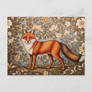 Fuchs William Morris Inspiriert Postkarte
