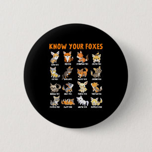 Fuchsarten Kawaii Füchse Lustige Bildung Tier Fo Button