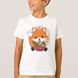 Füchse, angetrieben von Ramen Niedlichen Kawaii-Fü T-Shirt