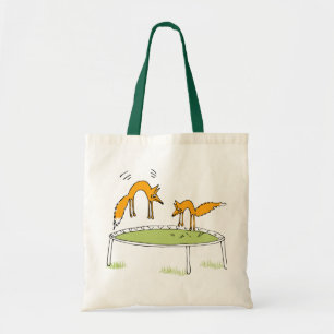 Füchse auf Trampoline-Tasche Tragetasche