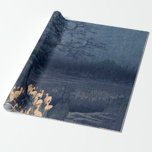 Füchse bei nächtlicher Shrine Vintage Ukiyo-e japa Geschenkpapier