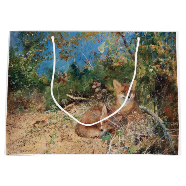 Füchse, Bruno Liljefors Große Geschenktüte (Vorderseite)