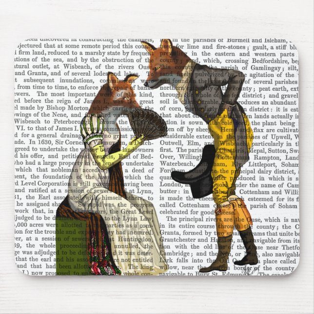 Füchse Courting Mousepad (Vorne)