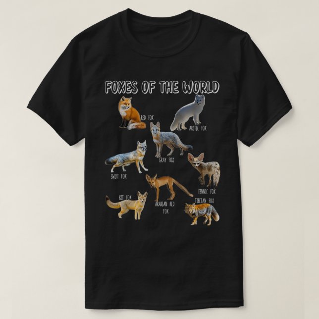 Füchse der Welt Fuchs Lover Red Fox Arctic Fox Wi T-Shirt (Design vorne)