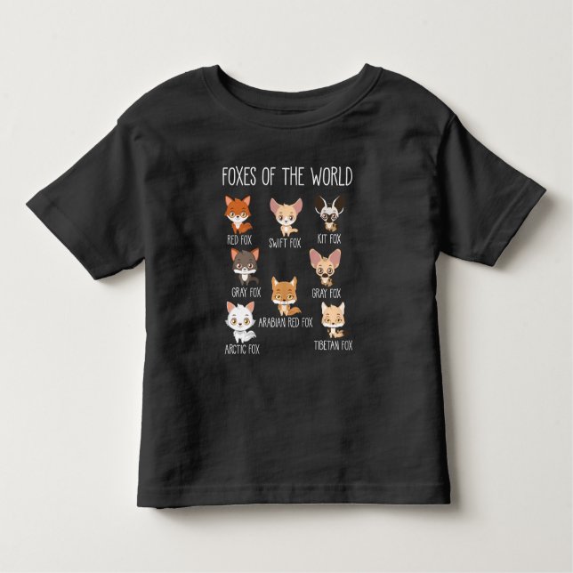 Füchse der Welt - Geschenk für Fox Lover Kleinkind T-shirt (Vorderseite)