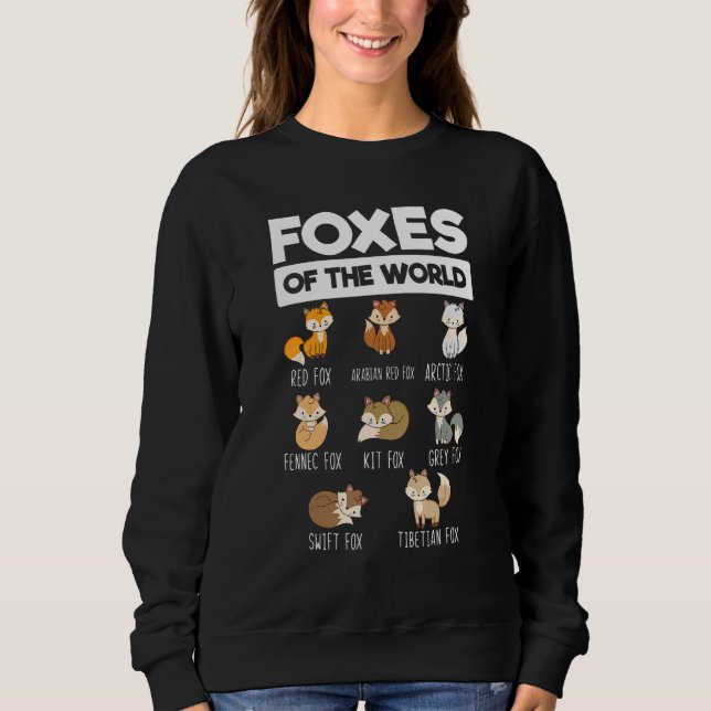 Füchse der Welt und des Bildungsfuchs Sweatshirt (Vorderseite)