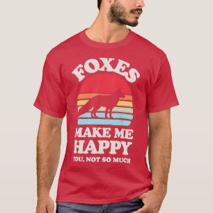 Füchse machen mich glücklich Sonnenuntergang Retro T-Shirt