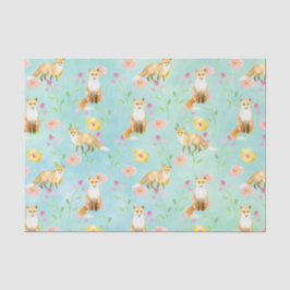 Füchse und Blume Seidenpapier