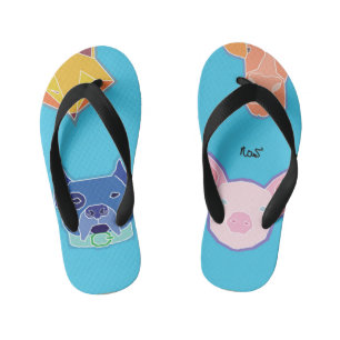 ...Füchse und Kuh Kinderbadesandalen