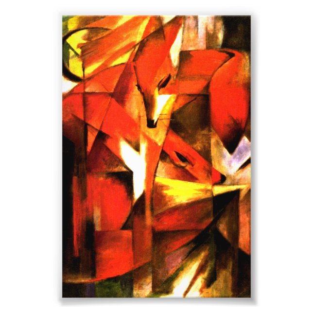 Füchse von Franz Marc Fine Art Foto Print (Vorne)