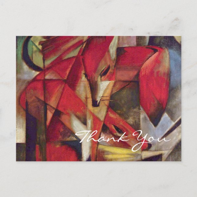 Füchse von Franz Marc Postkarte (Vorderseite)