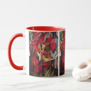 Füchse von Franz Marc, Vintage Abstracter Kubismus Tasse