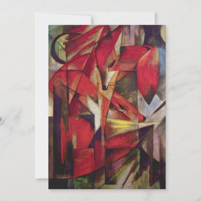 Füchse von Franz Marc, Vintage Abstrakte kubistisc (Vorderseite)