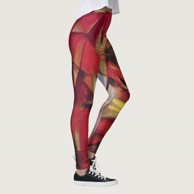 Füchse von Franz Marc, Vintage Abstrakte kubistisc Leggings (Rechts)