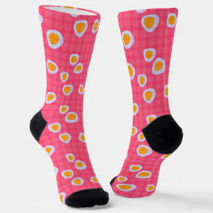 Fuchsflecken auf einem rosa Korallenboden Socken