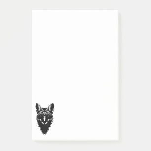 Fuchsgesicht-Silhouette Post-it Klebezettel