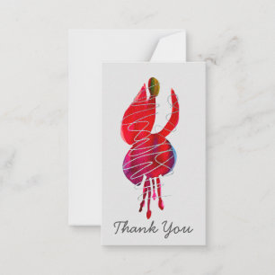 Fuchsia abstrakte Aquarellblüte Mitteilungskarte