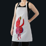 Fuchsia abstrakte Aquarellblüte Schürze<br><div class="desc">Abstraktes originelles Kunstdesign von Aquarellmaler aus rosa Fuchsiener Blume mit silberfarbenem Liniendesign. Modernes,  zeitgenössisches Design. Bunte Blumenkunst.</div>