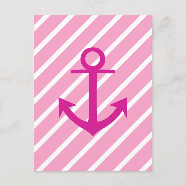 Fuchsia Anchor Postkarte (Vorderseite)