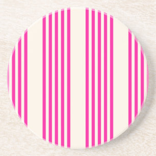 Fuchsia and beige five stripes pattern getränkeuntersetzer