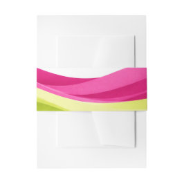 Fuchsia and Lime Green Modern Wedding Einladungsbanderole