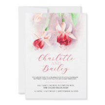 Fuchsia Aquarell Rosa Kunsthochzeit