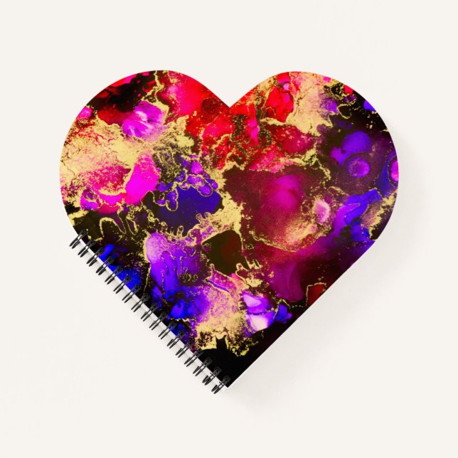 Fuchsia Atemberaubende alkoholfreie Tinte Notizbuch (Vorderseite)