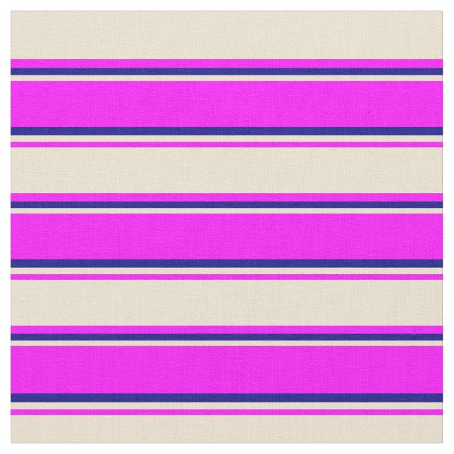 Fuchsia, Beige und blaues, farbiges Muster Stoff (Nahaufnahme)