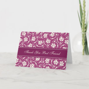 Fuchsia Beste Freundin Danke Trauzeugin Karte