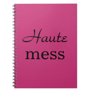 Fuchsia & Black Haute Mess Notebook Notizblock