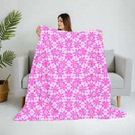 Fuchsia-Blume Fleecedecke