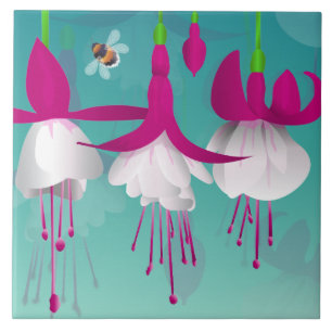 Fuchsia-Blume  Fliese