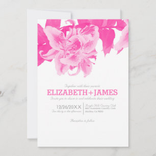 Fuchsia Blume Hochzeitseinladungen Einladung