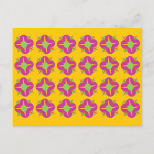 Fuchsia Blume Medallions Postkarte