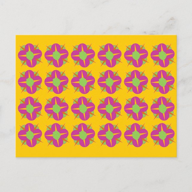 Fuchsia Blume Medallions Postkarte (Vorderseite)