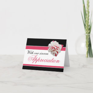 Fuchsia Blume Pink & Black Dankeskarten Dankeskarte