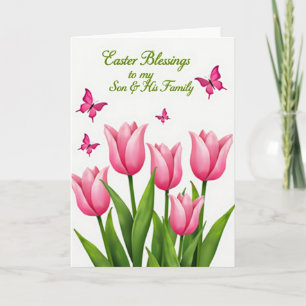 Fuchsia-Blumen-Oster-Segen-Karte Karte