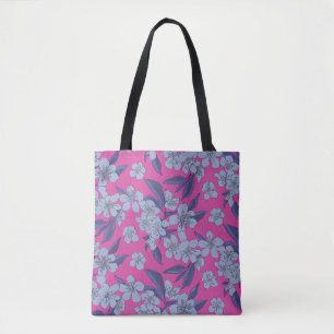 Fuchsia Blumen-Schulter-Tasche