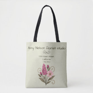 Fuchsia & Blush Blumen‑Tragetasche – Botanisches D