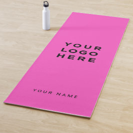 Fuchsia Bright Pink Firmenlogo Instagramm Yogamatte