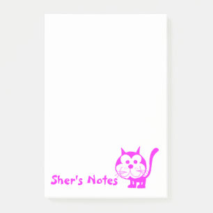 Fuchsia Cat Post-It Notes Post-it Klebezettel