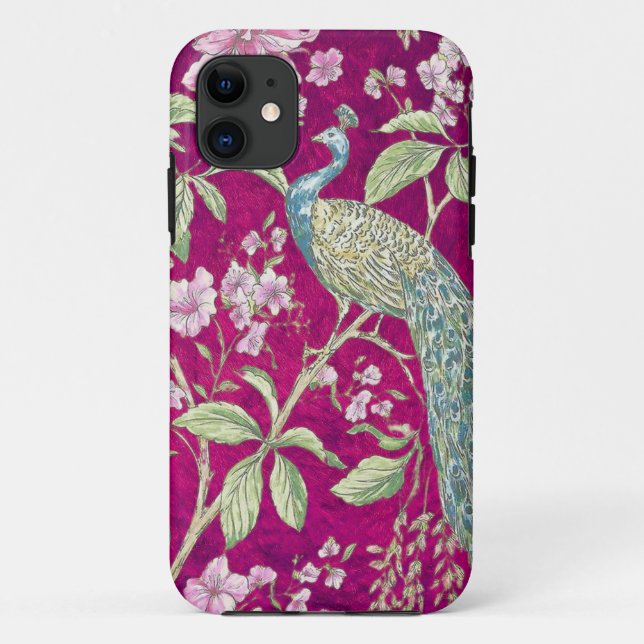 Fuchsia Chinoiserie Rodelbahn Case-Mate iPhone Hülle (Rückseite)