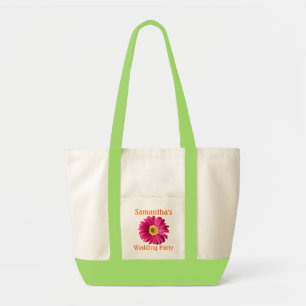Fuchsia Daisy Blume individuell anpassbar Tragetasche
