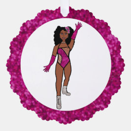 Fuchsia & Diamonds Dancer Ornament Card A