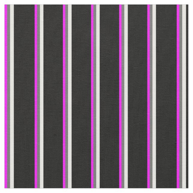 Fuchsia, Dim Gray, Minzcreme und schwarz Stoff (Nahaufnahme)