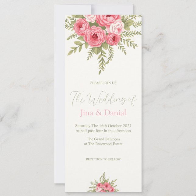 Fuchsia Dream Einladung (Vorderseite)