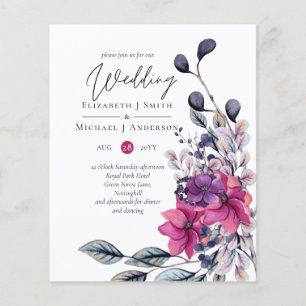 Fuchsia Dreams BUDGET Hochzeit Einladung