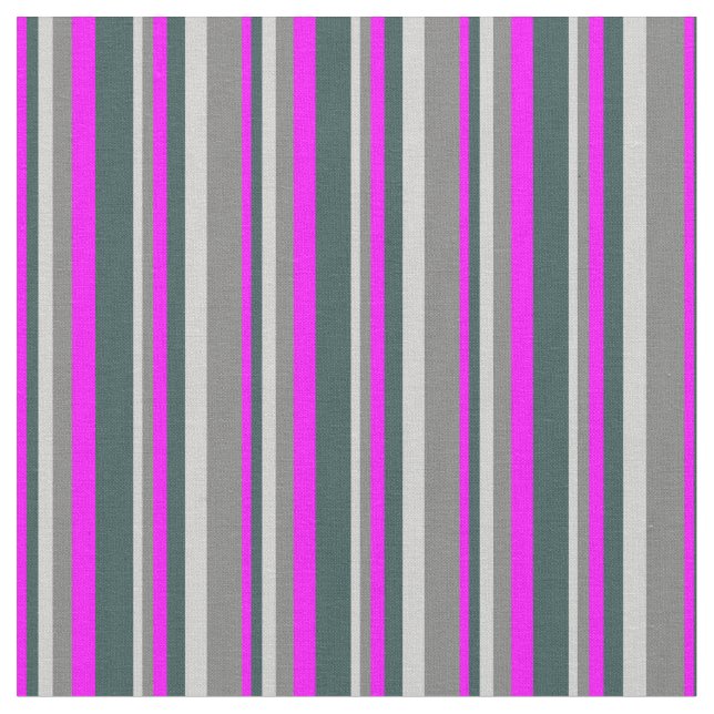 Fuchsia, Dunkelschiefer Grau, leichte Grau- und Gr Stoff (Nahaufnahme)