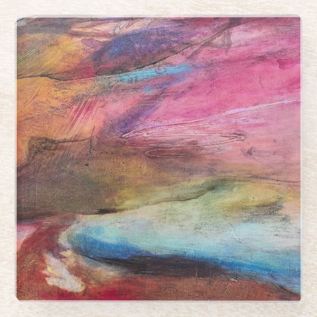 Fuchsia Expression Glasuntersetzer (Vorderseite)