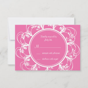 Fuchsia Extravagant Floral UAWG RSVP Karte